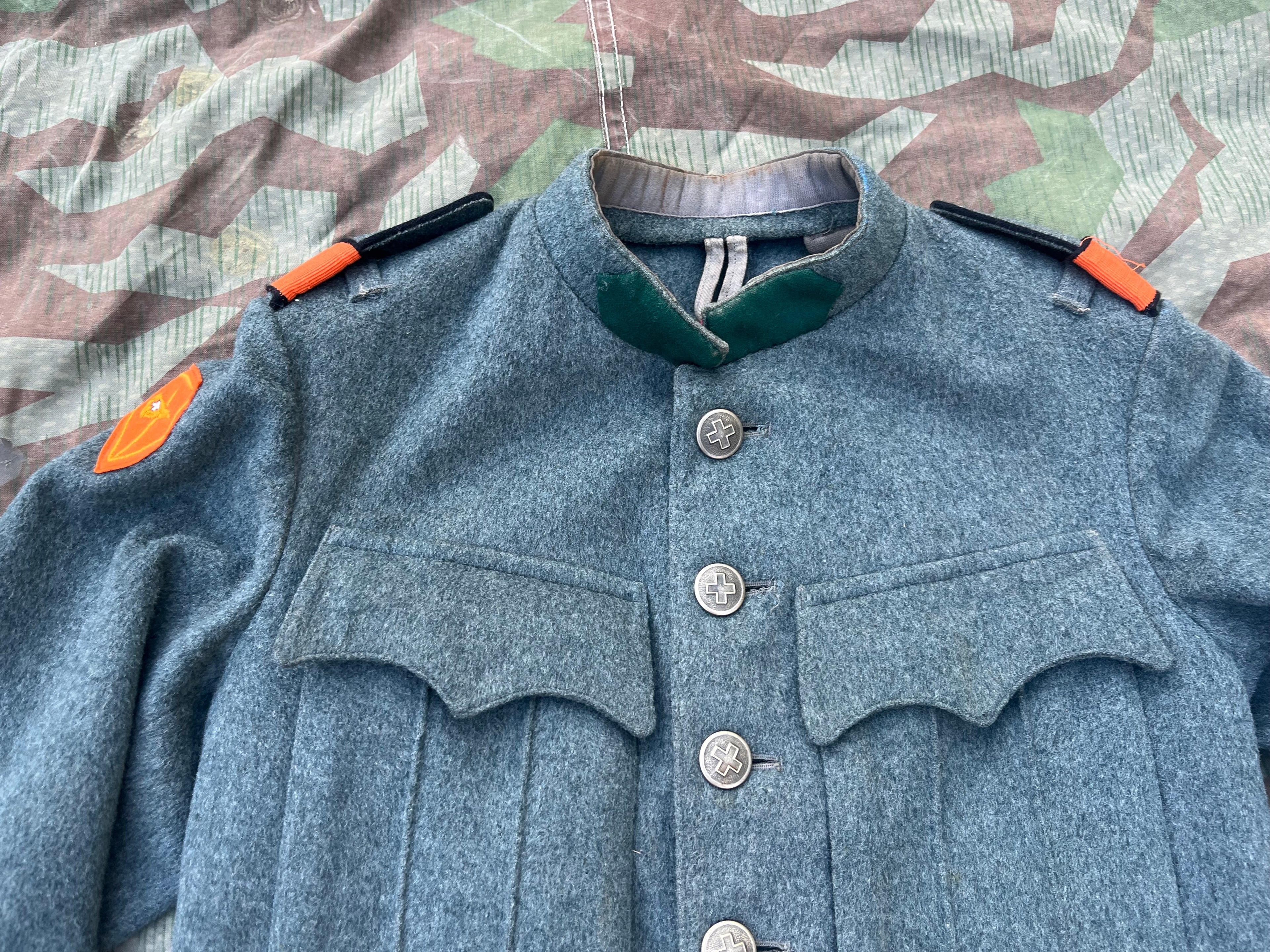 Rare interwar/WW2 Swiss army carabiner elite infantry jacket uniform jacket ord.26 early war