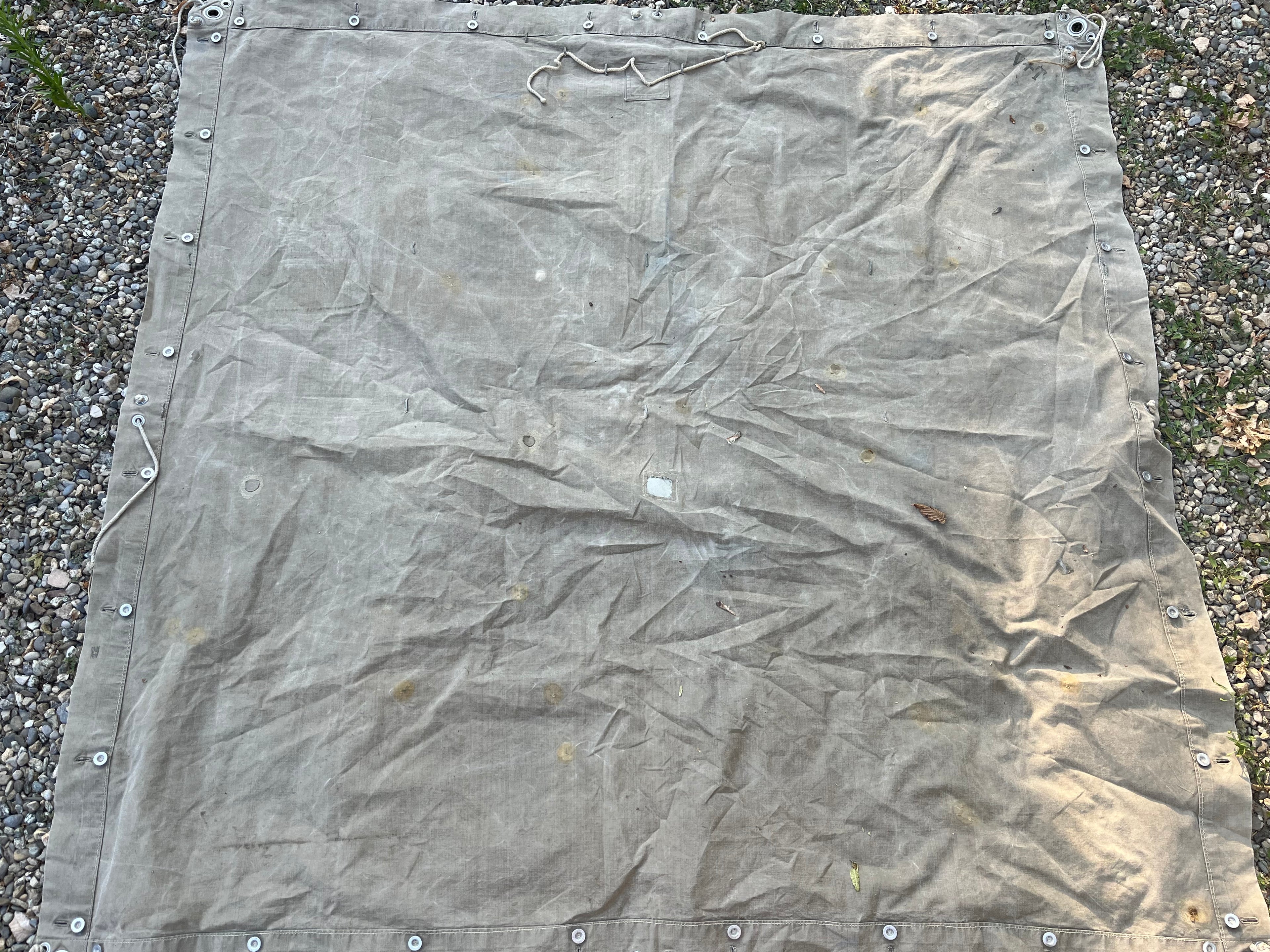 WW1/interwar/WW2 Swiss army canvas tent half field cover model 1906