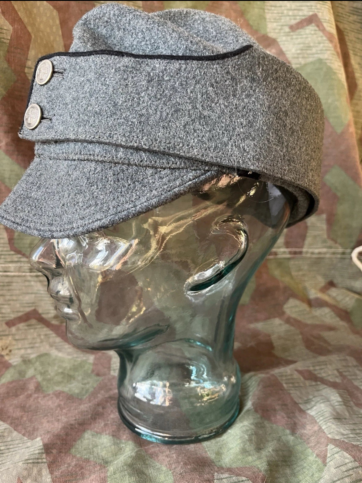 Very rare ww2 Swiss army side cap with visor hat mountain troops uniform ord.26 early war