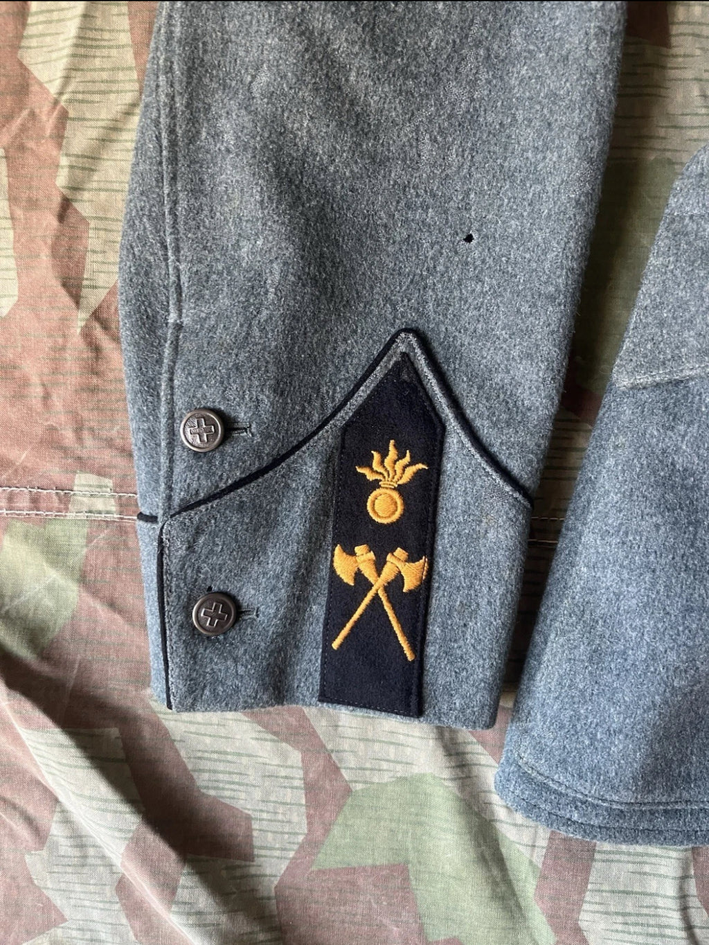 Interwar/WW2 Swiss army sappers engineers troops jacket soldier uniform early war ord.26