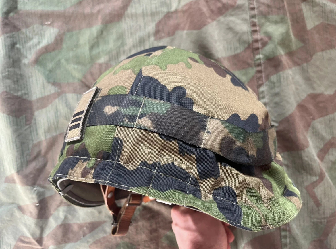 Cold War/modern Swiss army helmet shell with taz 90 camo cover uniform soldier