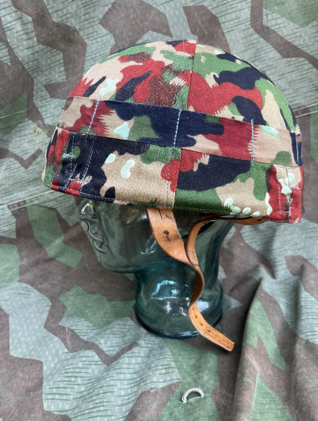 Cold War Swiss army armored mobile motorized troops with cover taz 57 camo alpenflage uniform soldier