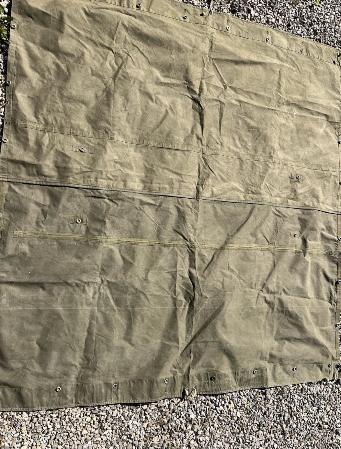 Cold War Swiss army tent half canvas cover camo alpenflage taz 57