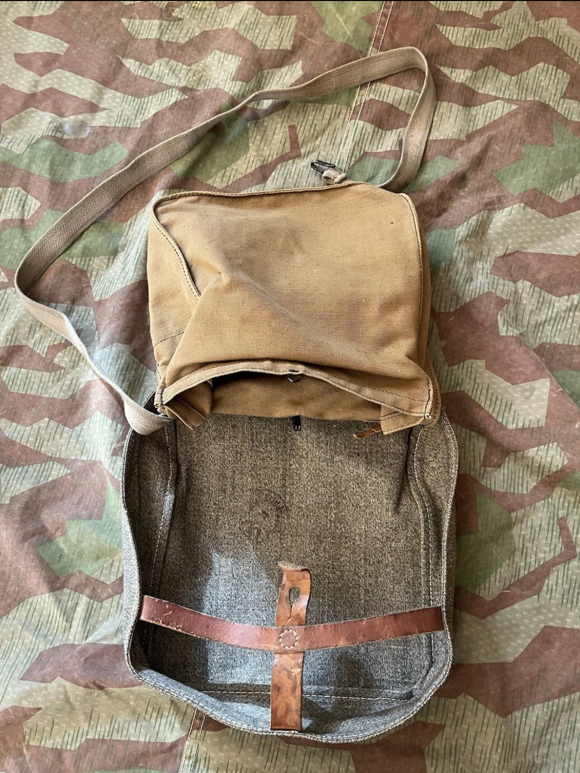 Interwar/ WW2 Swiss army Bread bag gear sack uniform soldier early model