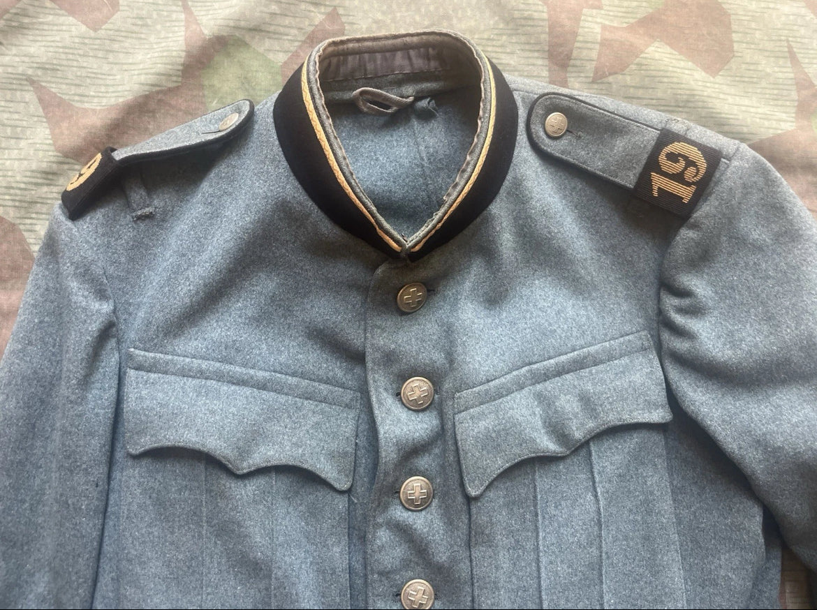 Interwar/WW2 Swiss army sappers engineers troops jacket sergeant NCO uniform early war ord.26