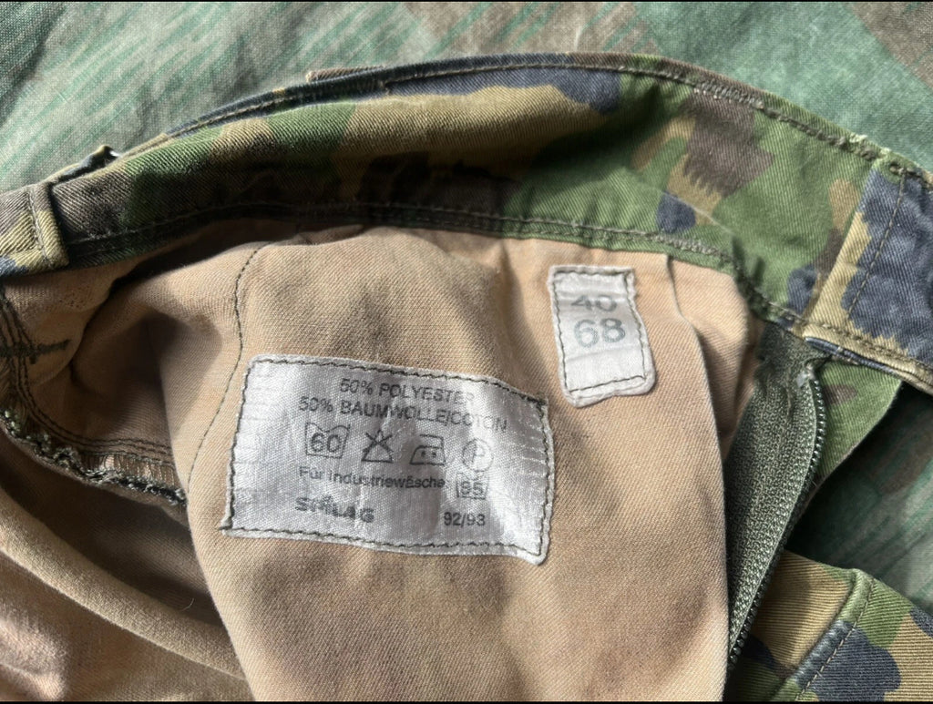 Modern Swiss army field combat uniform complete taz 90 camo jacket pants cap early model