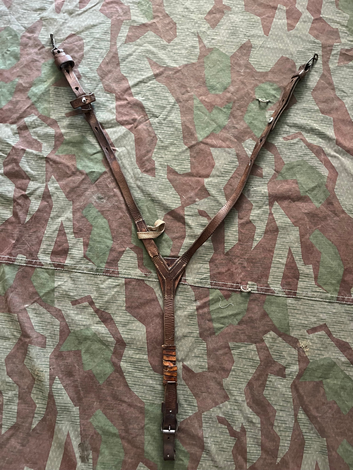 Interwar/WW2 Swiss army y straps webbing suspenders belt ammo uniform soldier engineers