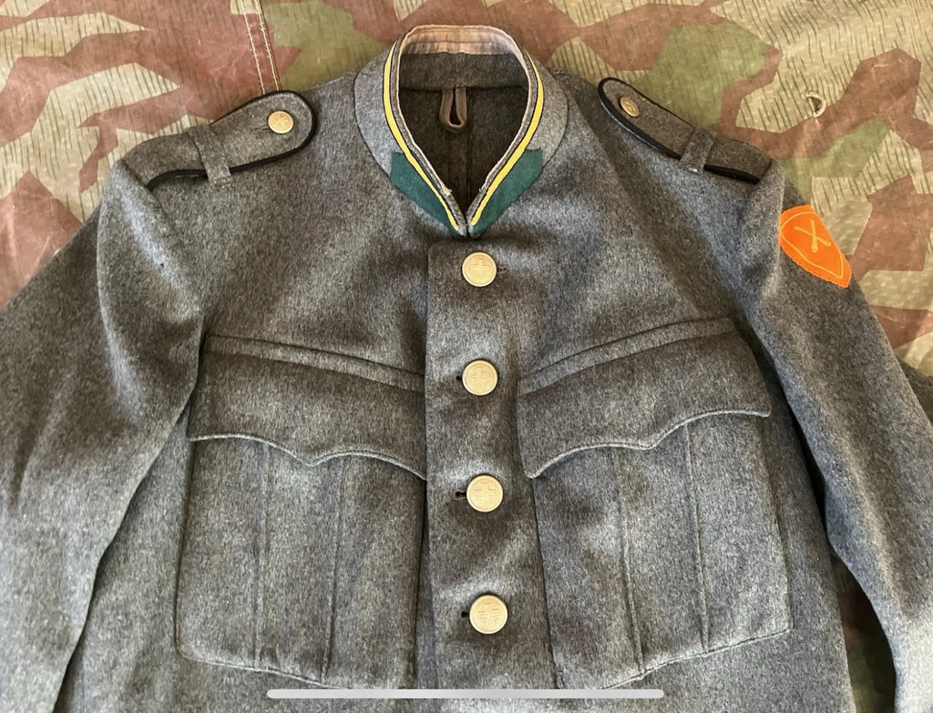 Interwar/WW2 Swiss army infantry machine gunner jacket corporal NCO uniform ord.26