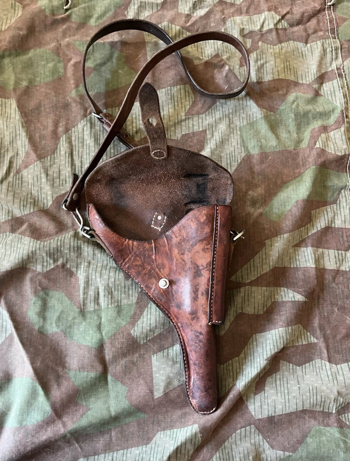 Interwar/WW2 Swiss army holster luger 06/29 pistol officer NCO uniform gear