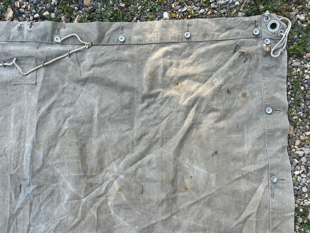 WW1/interwar/WW2 Swiss army canvas tent half field cover model 1906