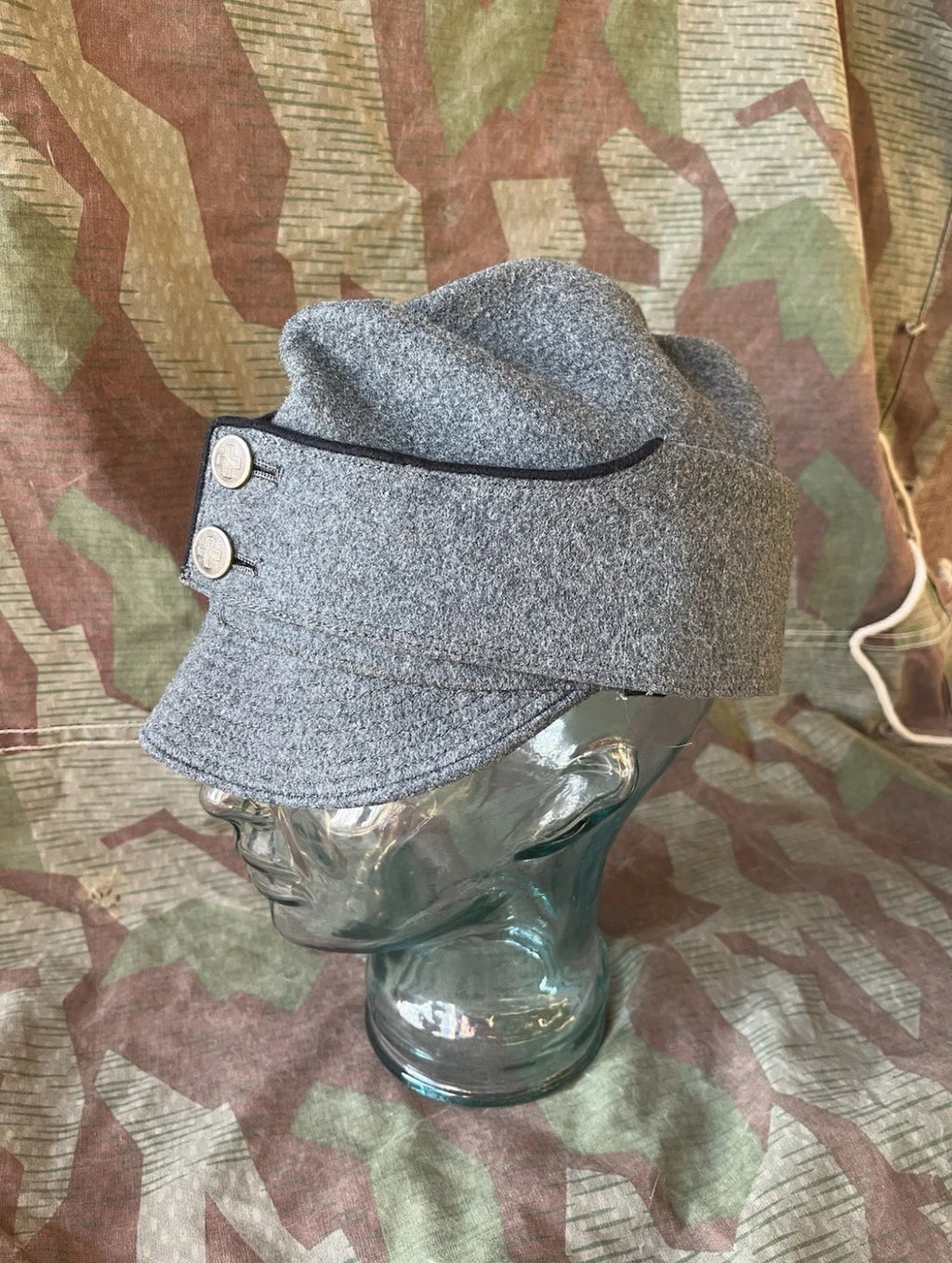Very rare ww2 Swiss army side cap with visor hat mountain troops uniform ord.26 early war