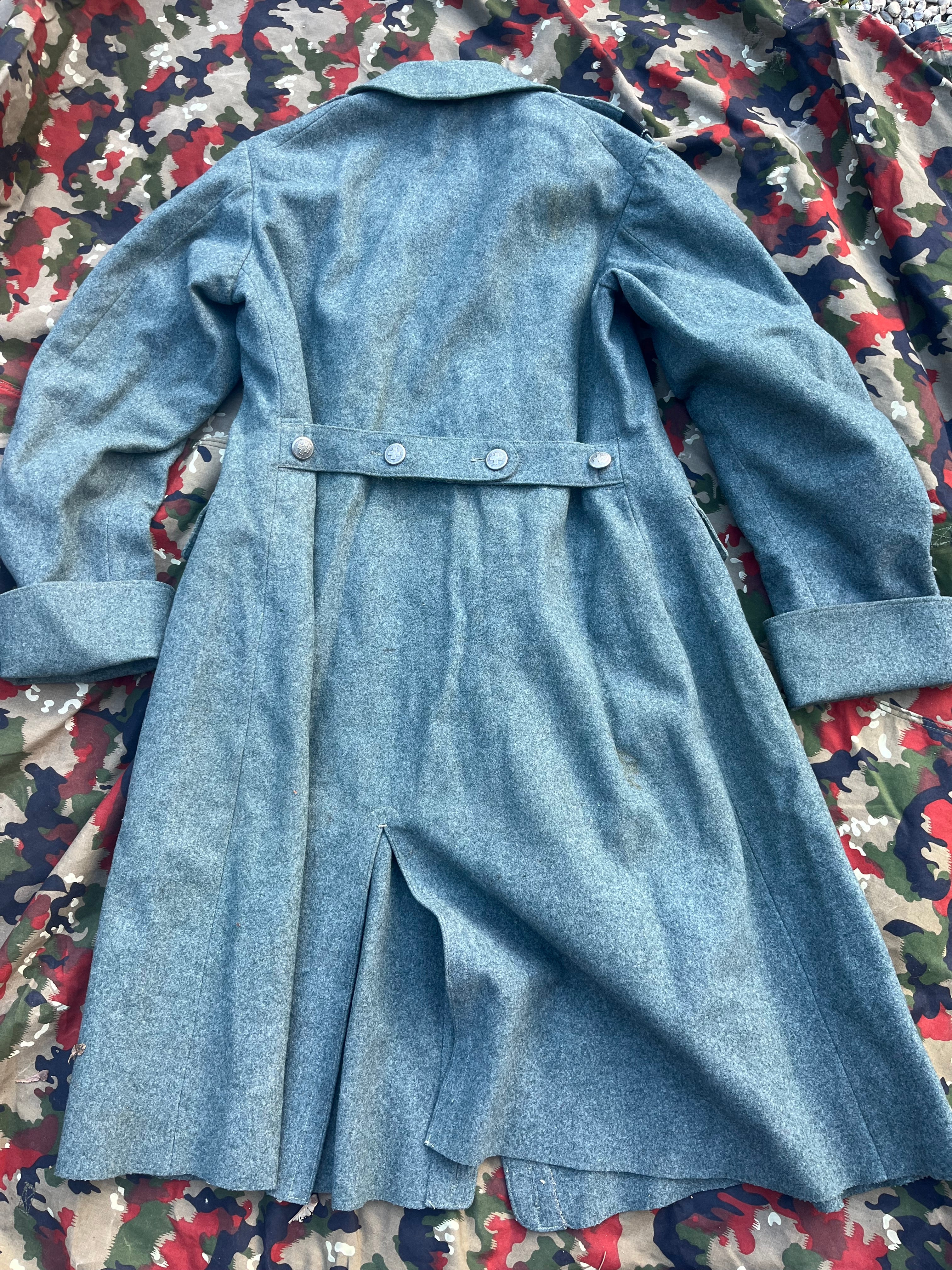 Interwar/WW2 Swiss army great coat trench coat soldier uniform ord.26