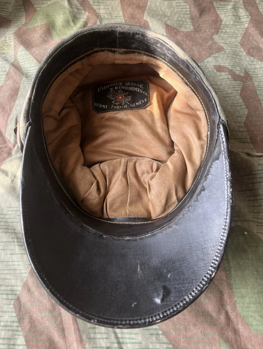 WW1/interwar/WW2 Swiss army NCO officer visor cap hat uniform ord.1917