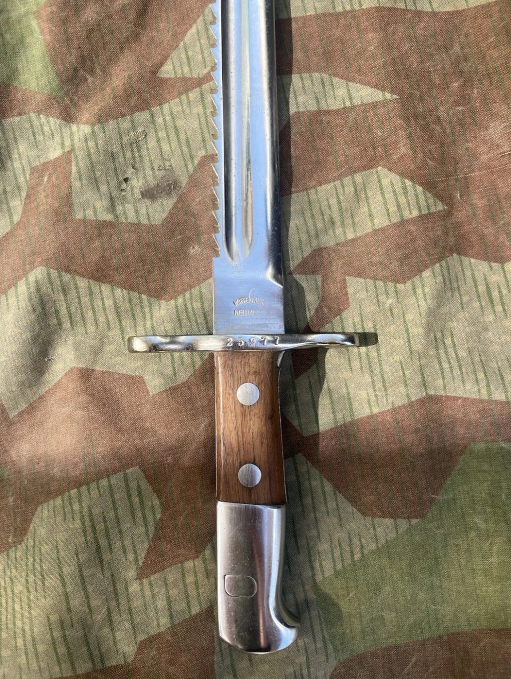 WW1/interwar/WW2 Swiss army long saw bayonet blade artillery sappers model 1914 uniform soldier