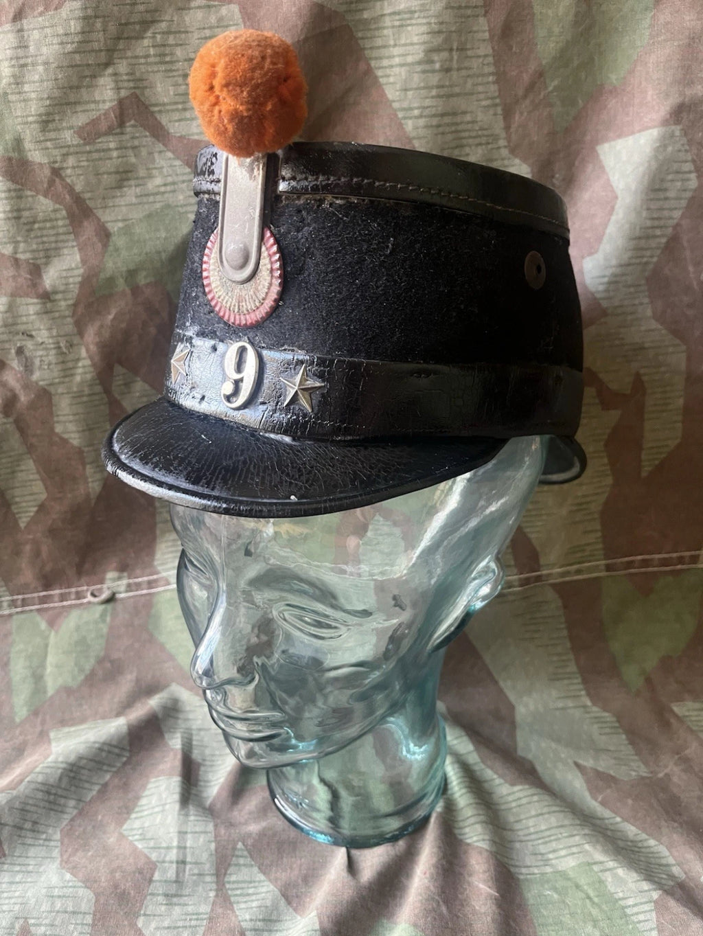 19th century/ww1 Swiss army tschako shako schako cap hat infantry rifleman soldier uniform