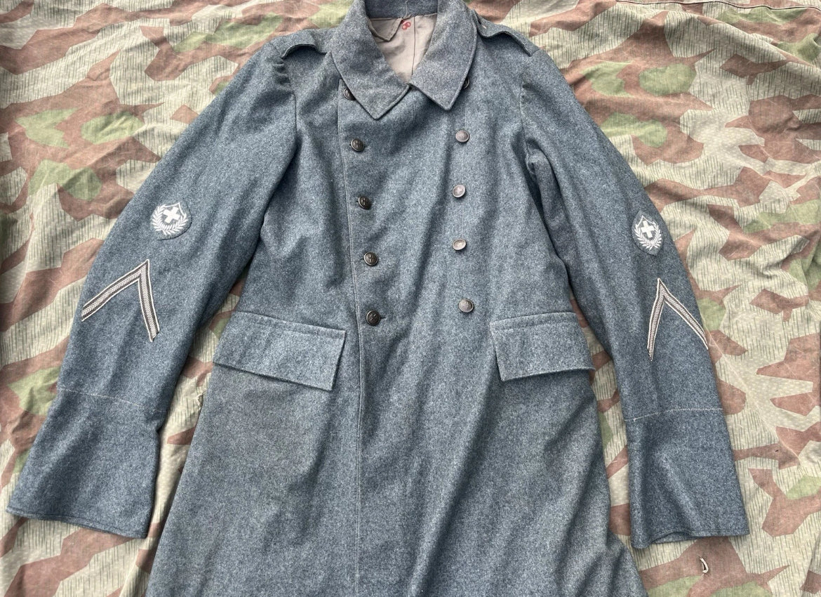 Interwar/WW2 Swiss army coat great coat uniform sergeant NCO ord.26 early war