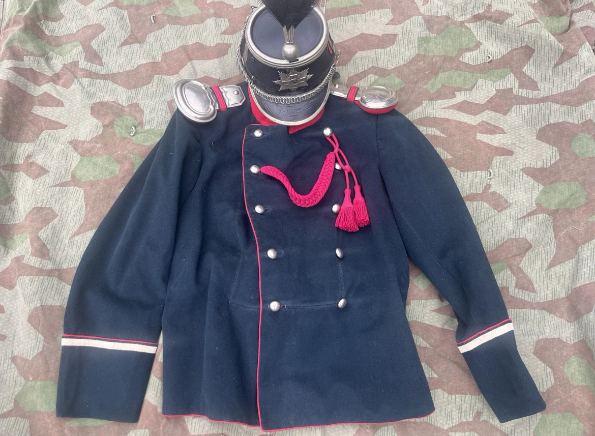 WW1 Swiss army cavalry uniform soldier jacket and hat tschako rider ord.1898