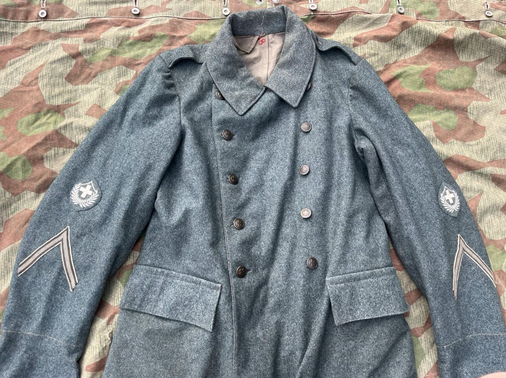 Interwar/WW2 Swiss army coat great coat uniform sergeant NCO ord.26 early war