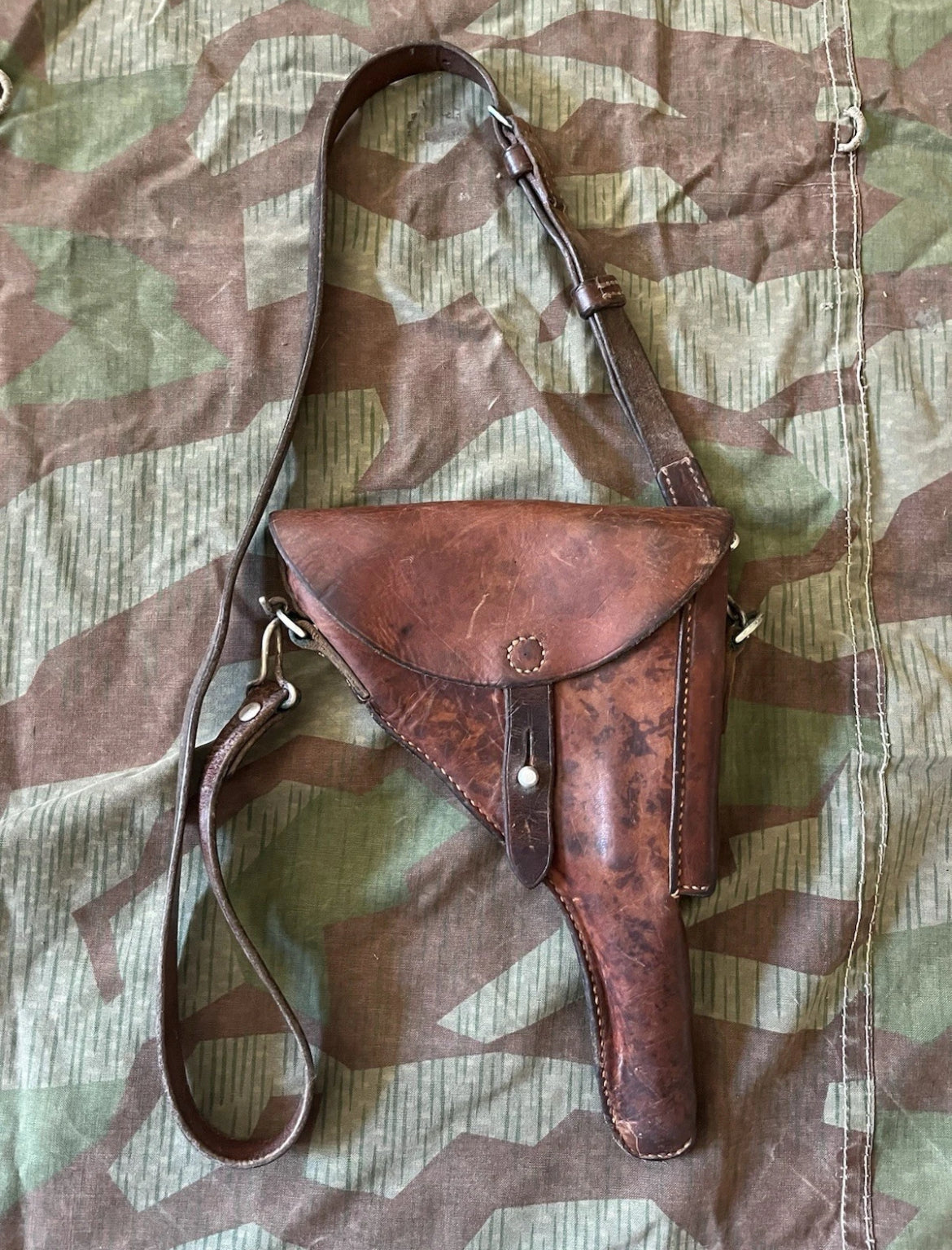 Interwar/WW2 Swiss army holster luger 06/29 pistol officer NCO uniform gear