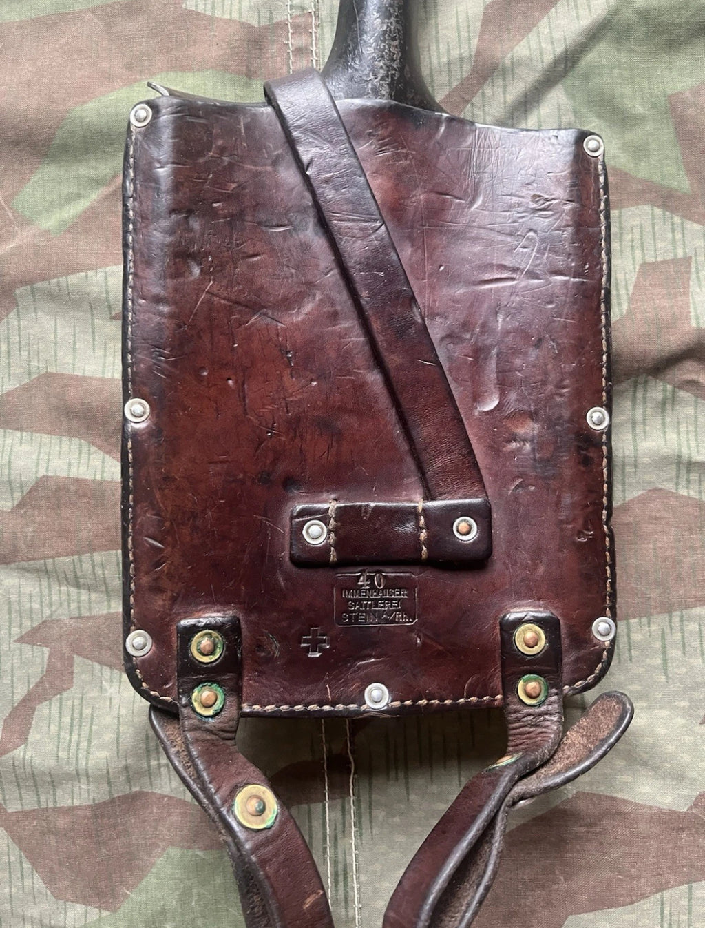 WW1/interwar/WW2 Swiss army shovel spade tool with cover gear uniform soldier
