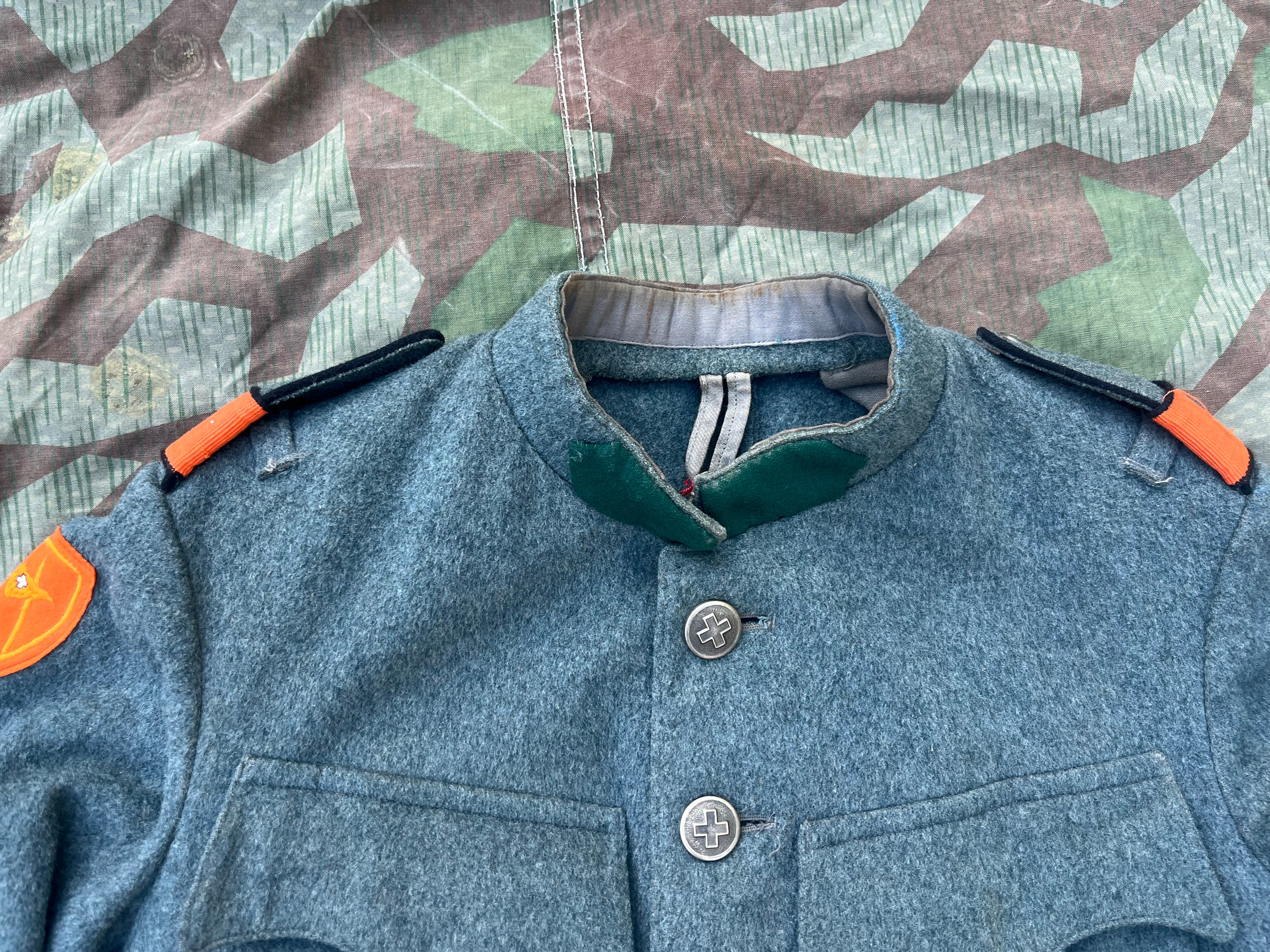 Rare interwar/WW2 Swiss army carabiner elite infantry jacket uniform jacket ord.26 early war