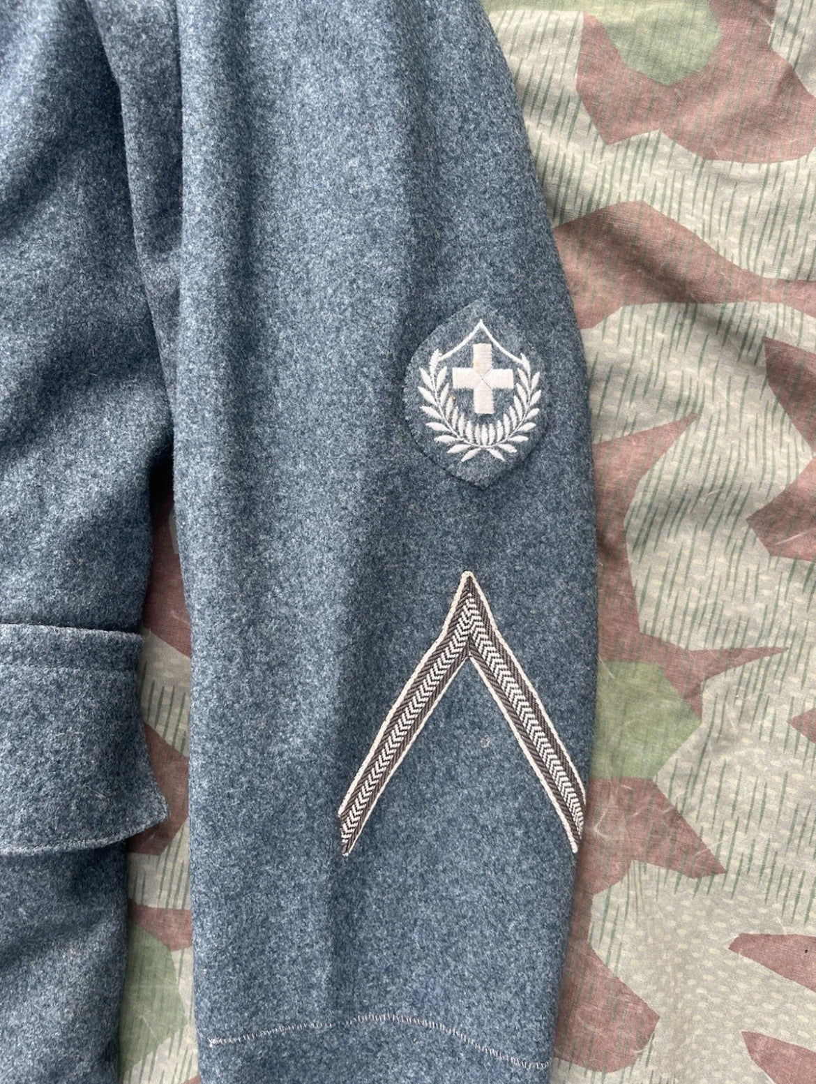 Interwar/WW2 Swiss army coat great coat uniform sergeant NCO ord.26 early war