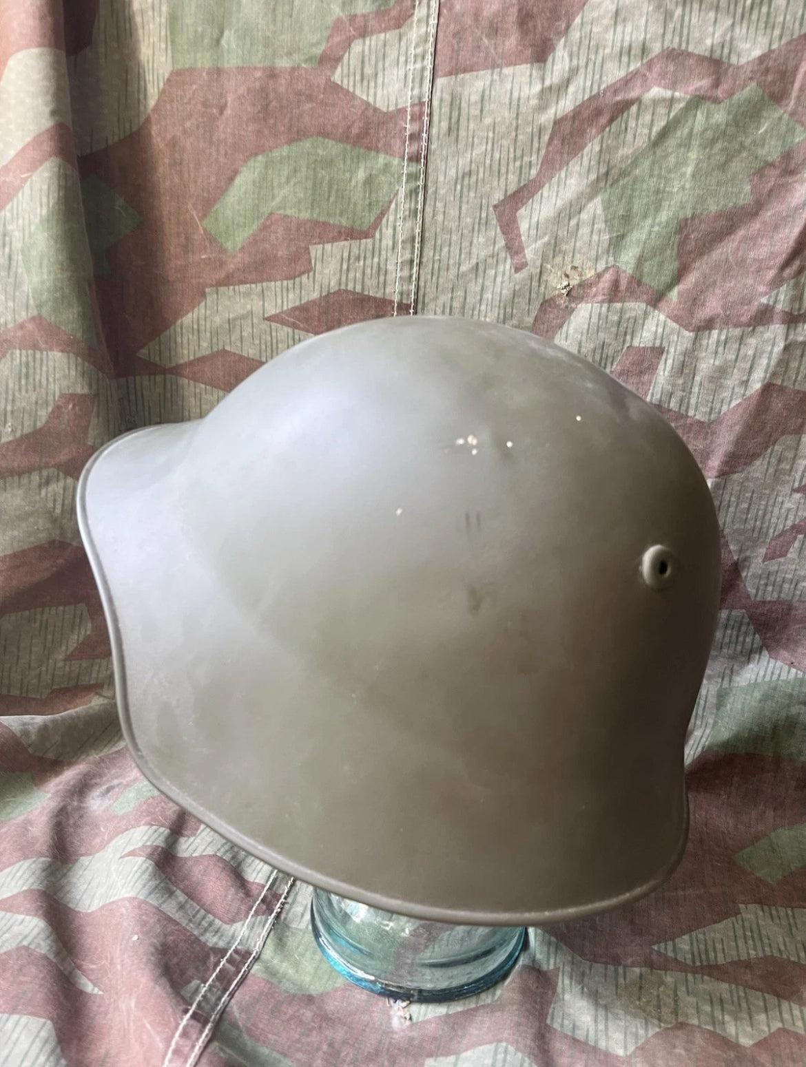 Interwar/WW2 Swiss army green repainted m18/30 helmet shell uniform soldier