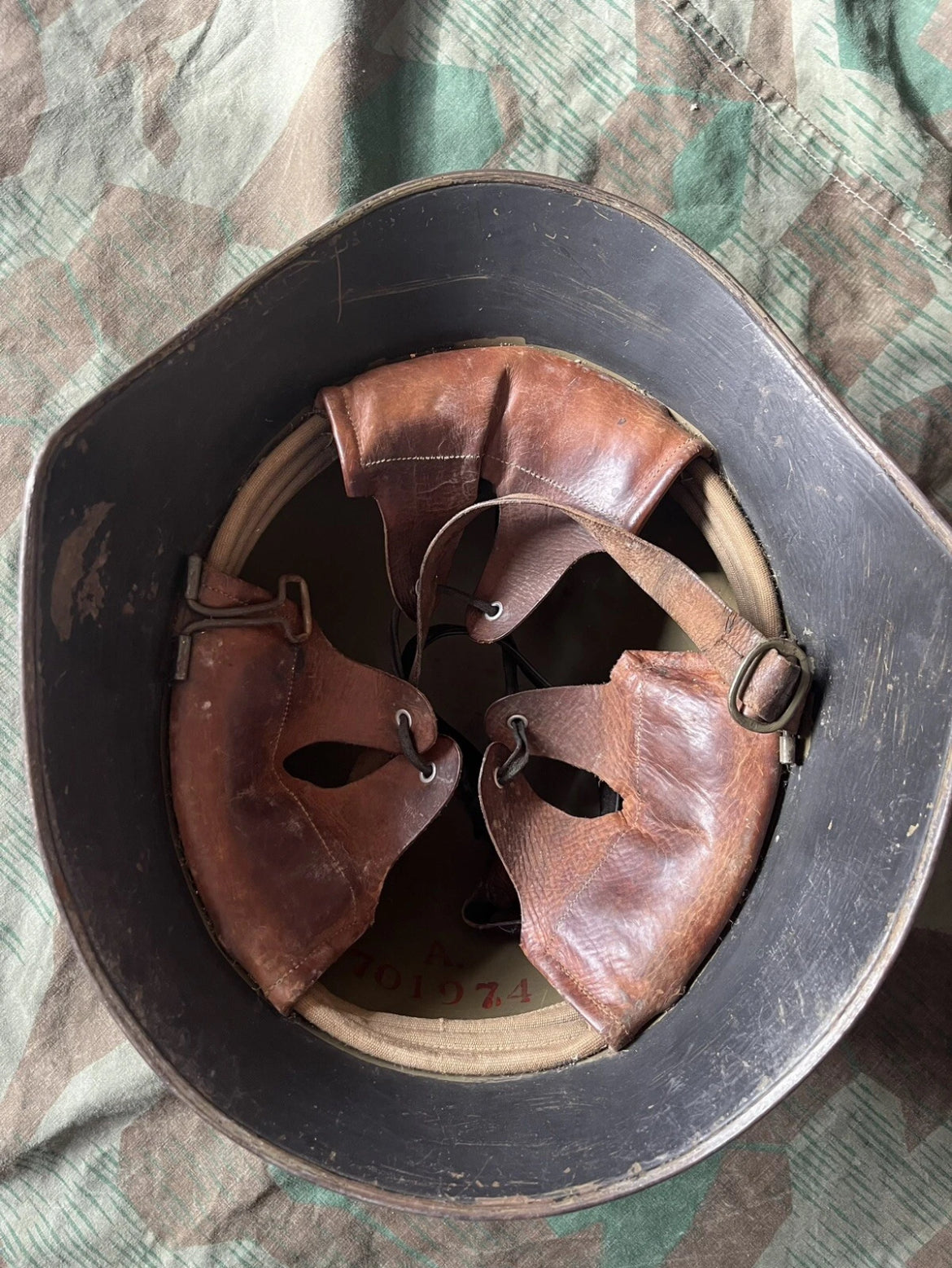 WW2 Swiss army m18 helmet full loop green interior soldier uniform m18/43