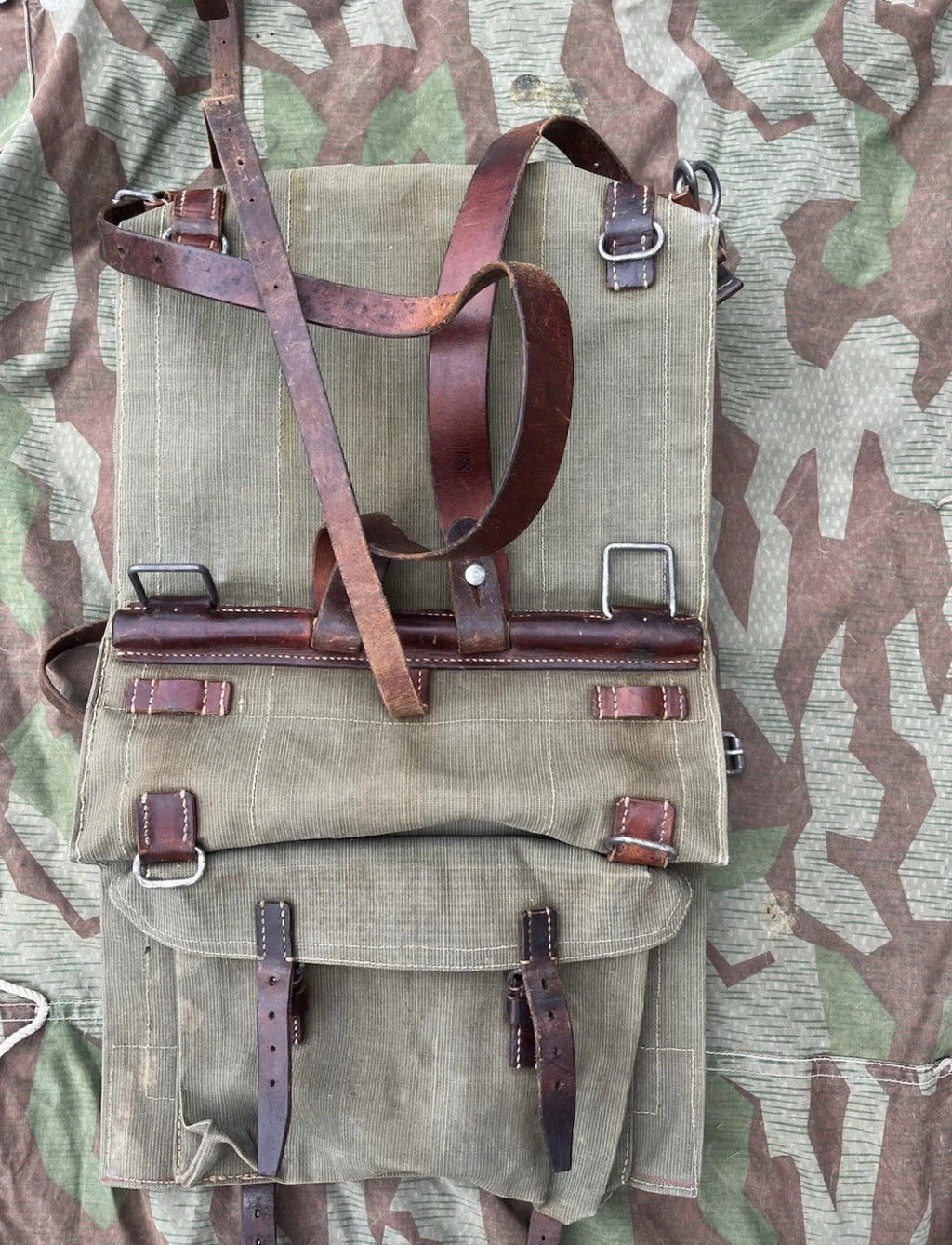WW1/interwar/WW2 Swiss army artillery infantry fortress troops backpack haversack bunker fortifications uniform soldier ord.14/17