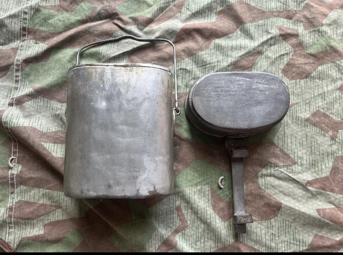 WW1 rare Swiss army mess tin eating equipment bowl kit field gear