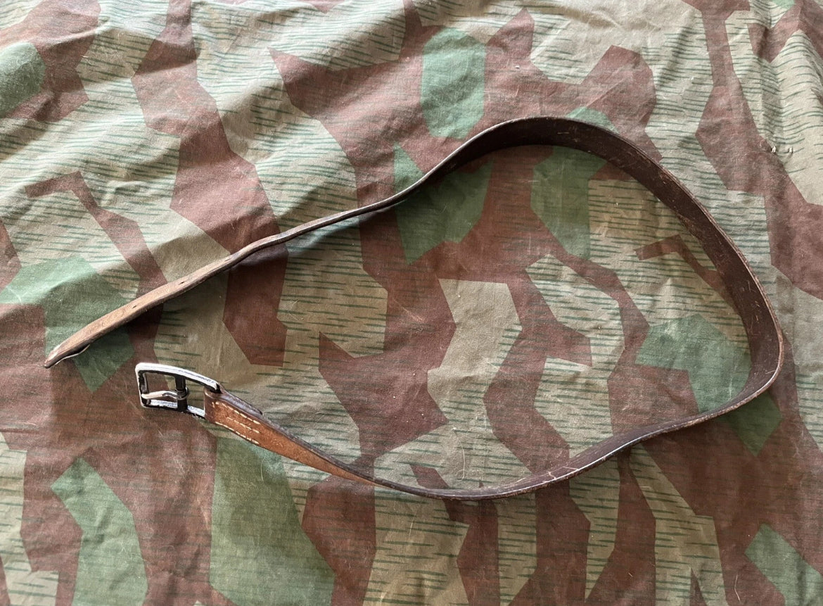Cold War Swiss army leather belt buckle uniform soldier