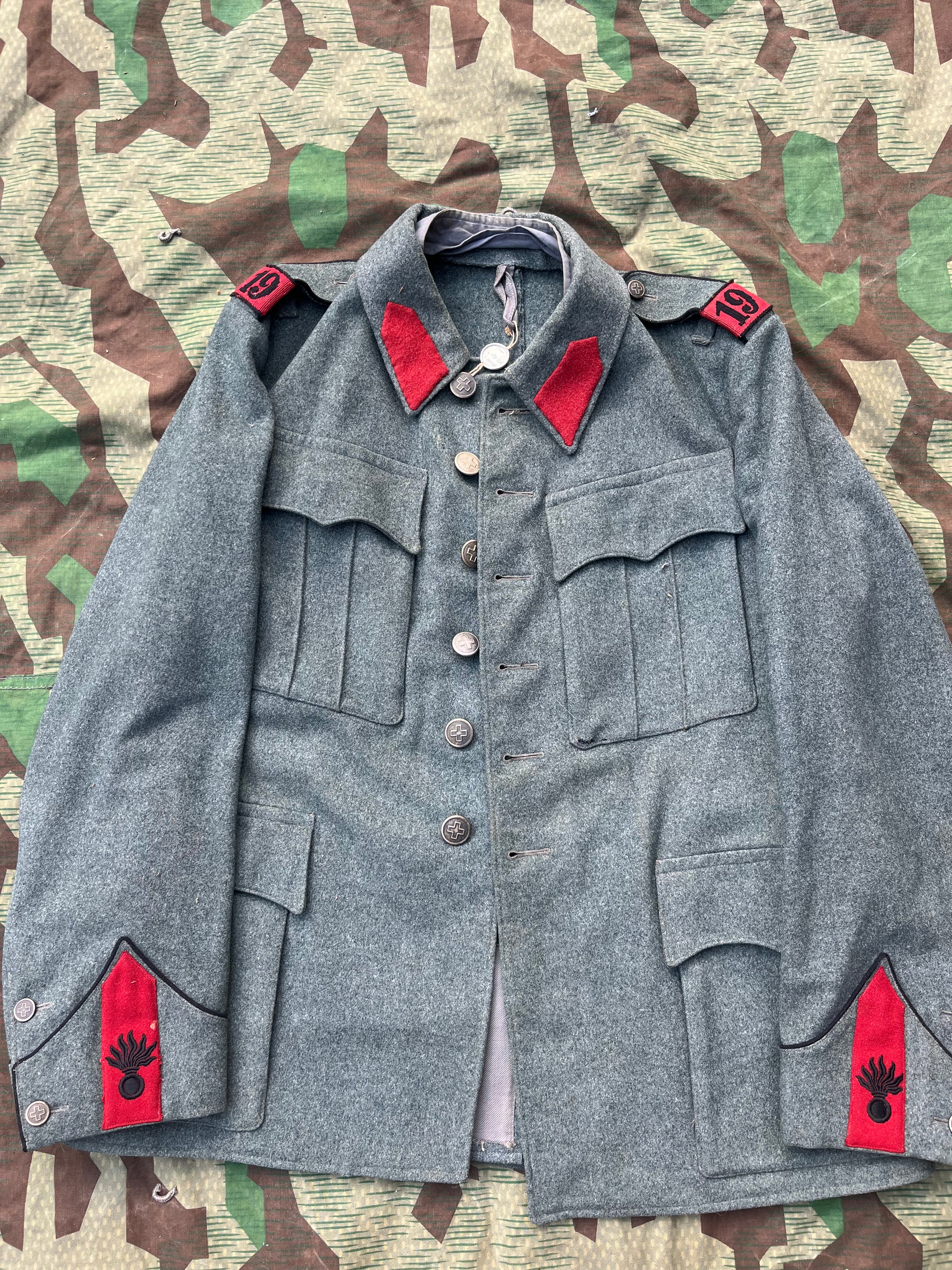 WW2 Swiss army artillery jacket uniform soldier ord.40 mid to late war tunic