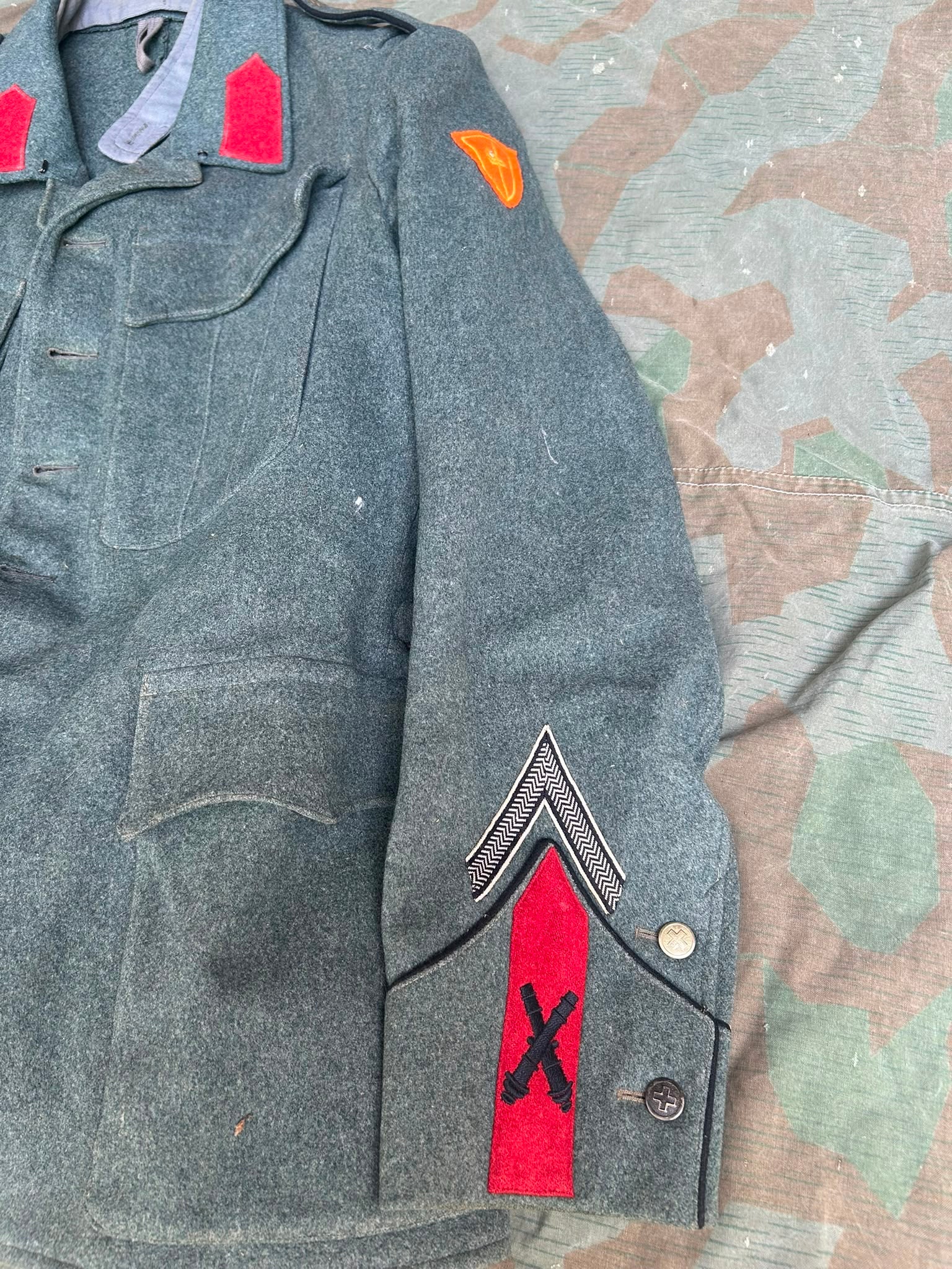 WW2 Swiss army artillery jacket uniform soldier ord.40 mid to late war