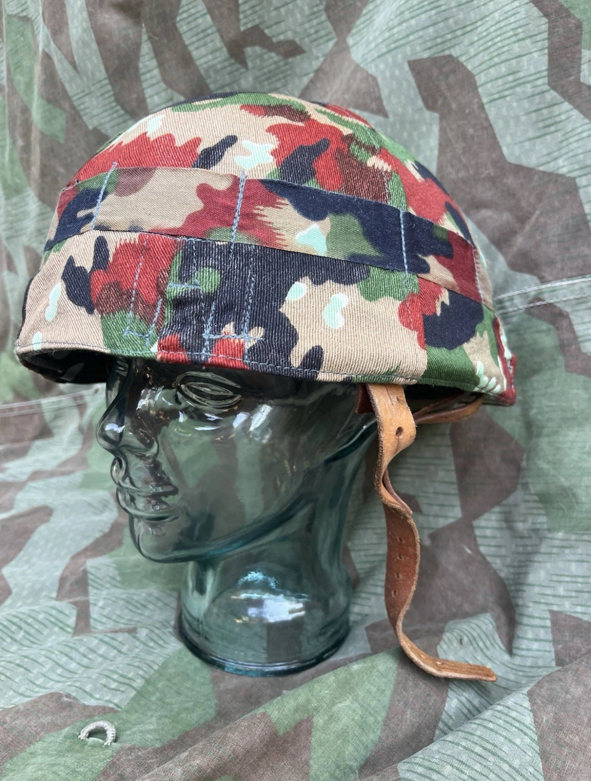 Cold War Swiss army armored mobile motorized troops with cover taz 57 camo alpenflage uniform soldier