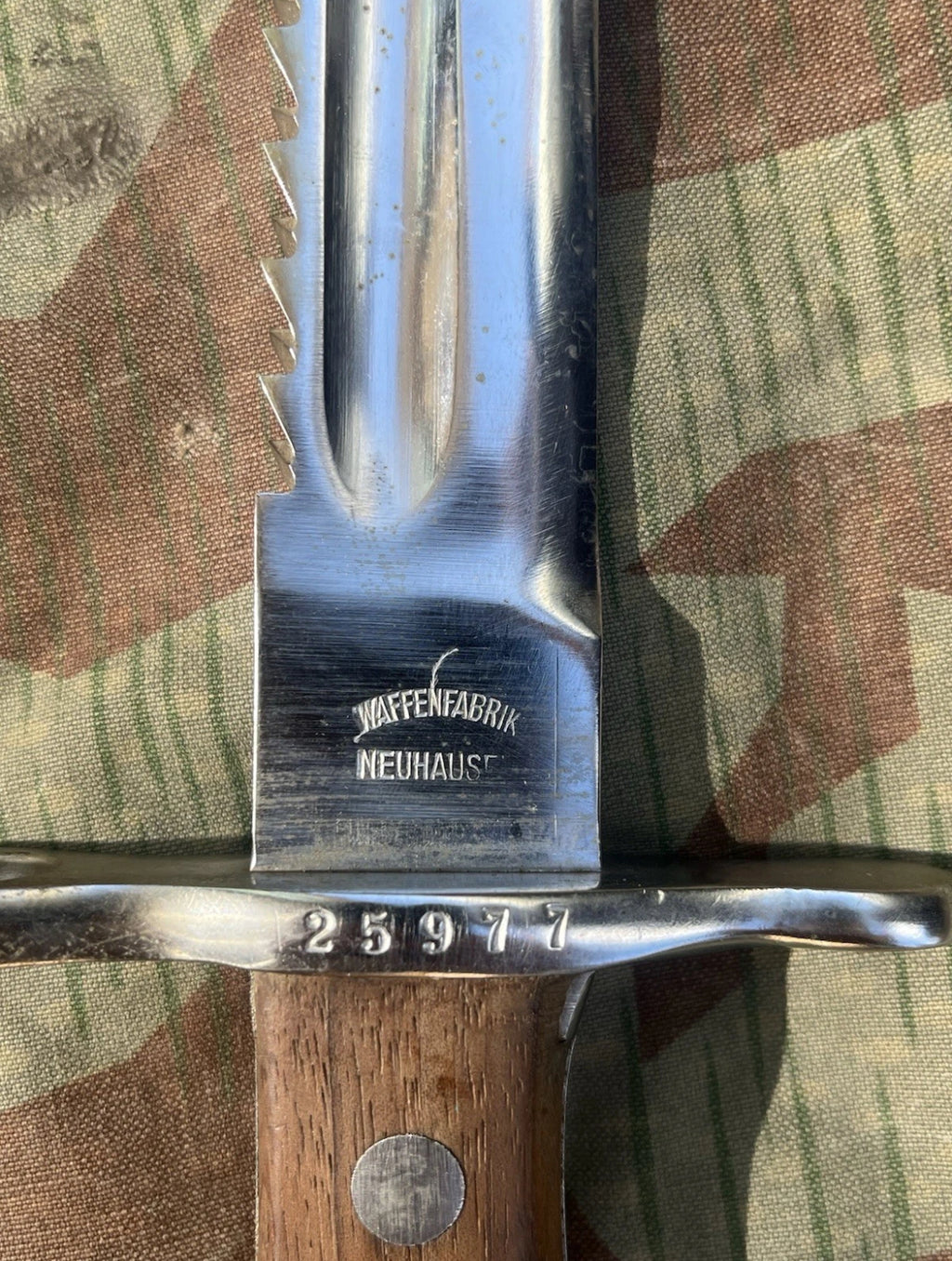 WW1/interwar/WW2 Swiss army long saw bayonet blade artillery sappers model 1914 uniform soldier