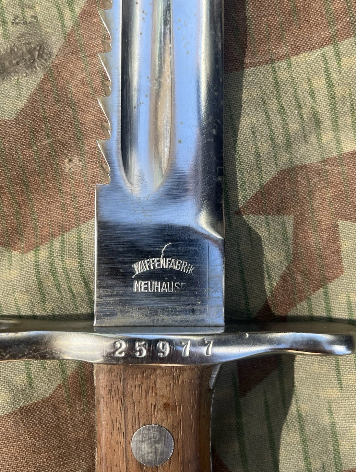 WW1/interwar/WW2 Swiss army long saw bayonet blade artillery sappers model 1914 uniform soldier