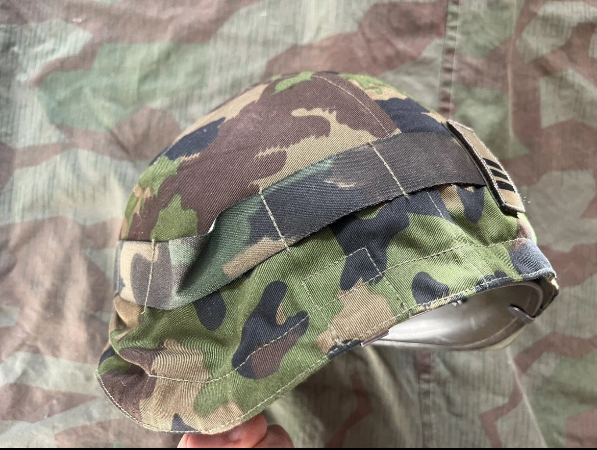 Cold War/modern Swiss army helmet shell with taz 90 camo cover uniform soldier