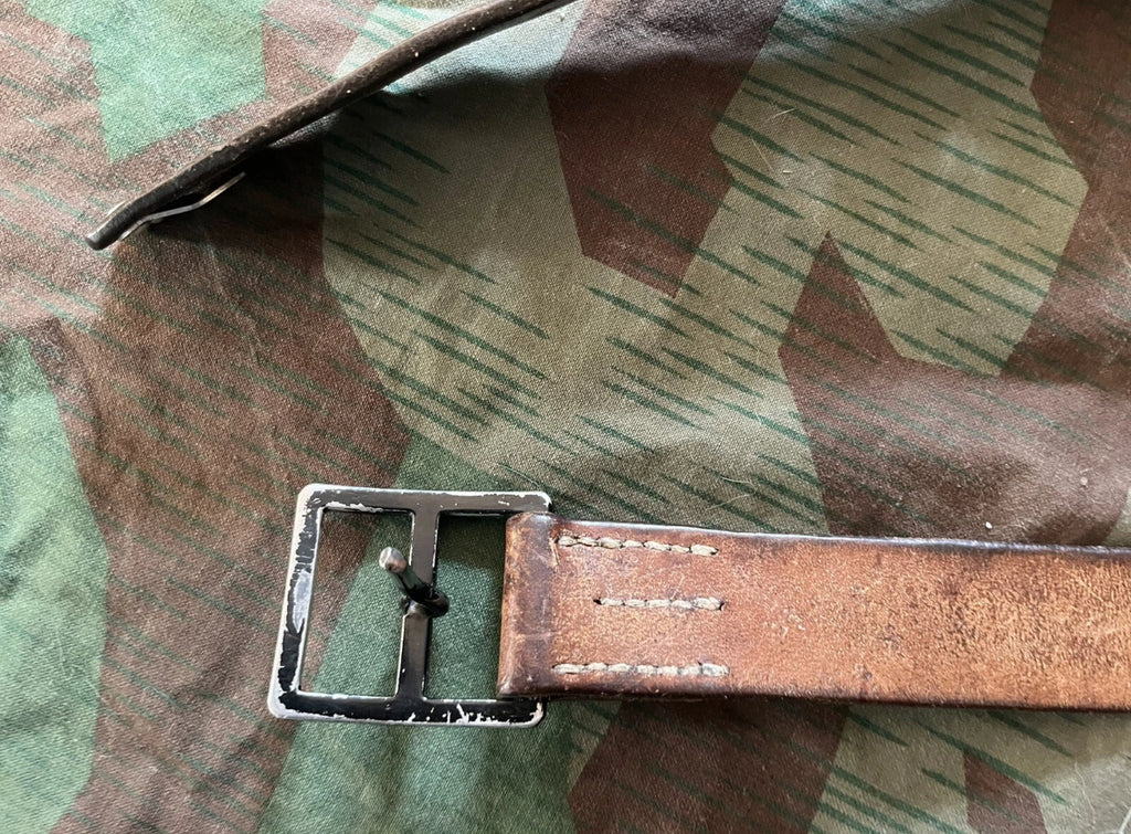 Cold War Swiss army leather belt buckle uniform soldier