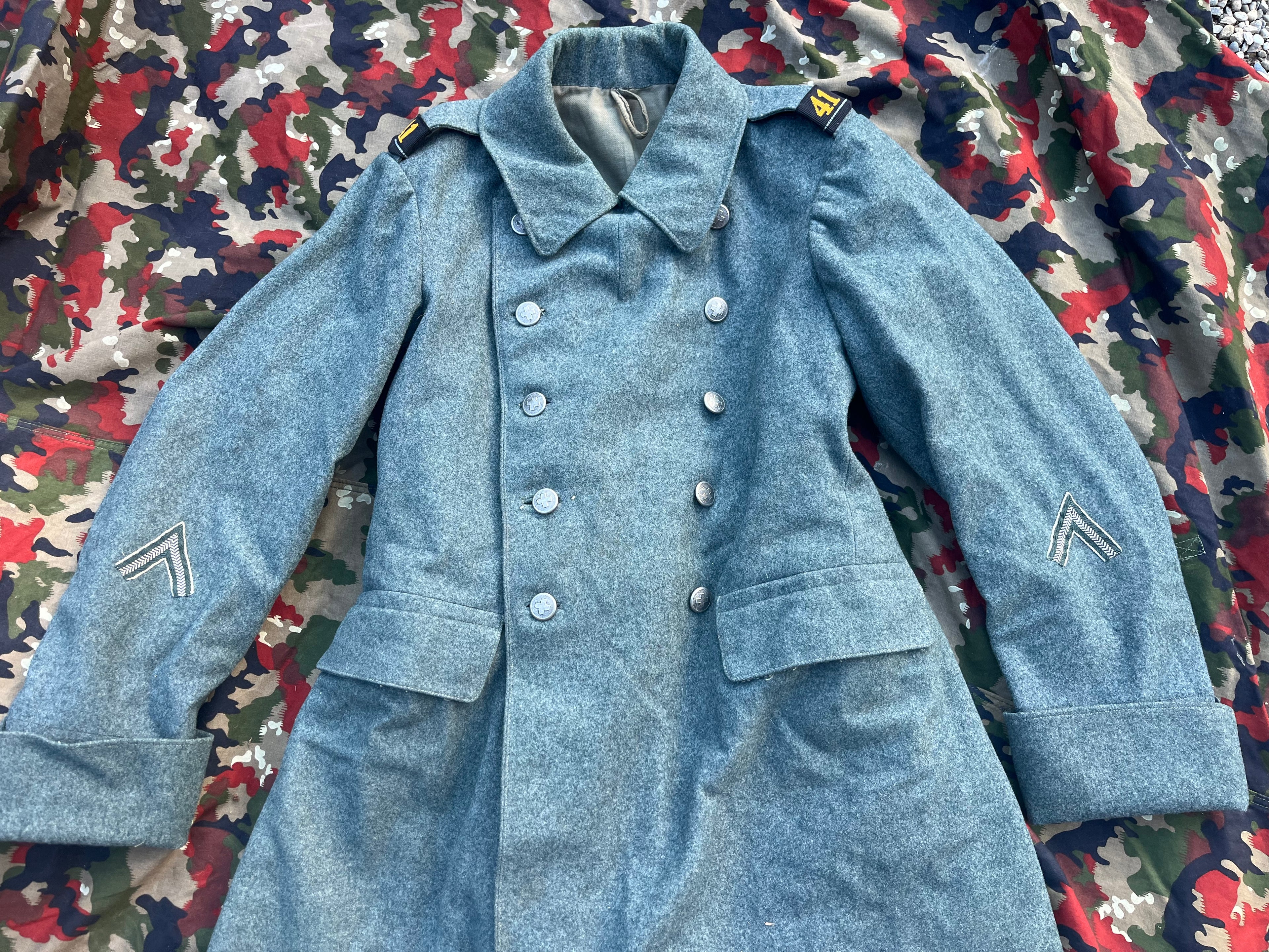 Interwar/WW2 Swiss army great coat trench coat soldier uniform ord.26