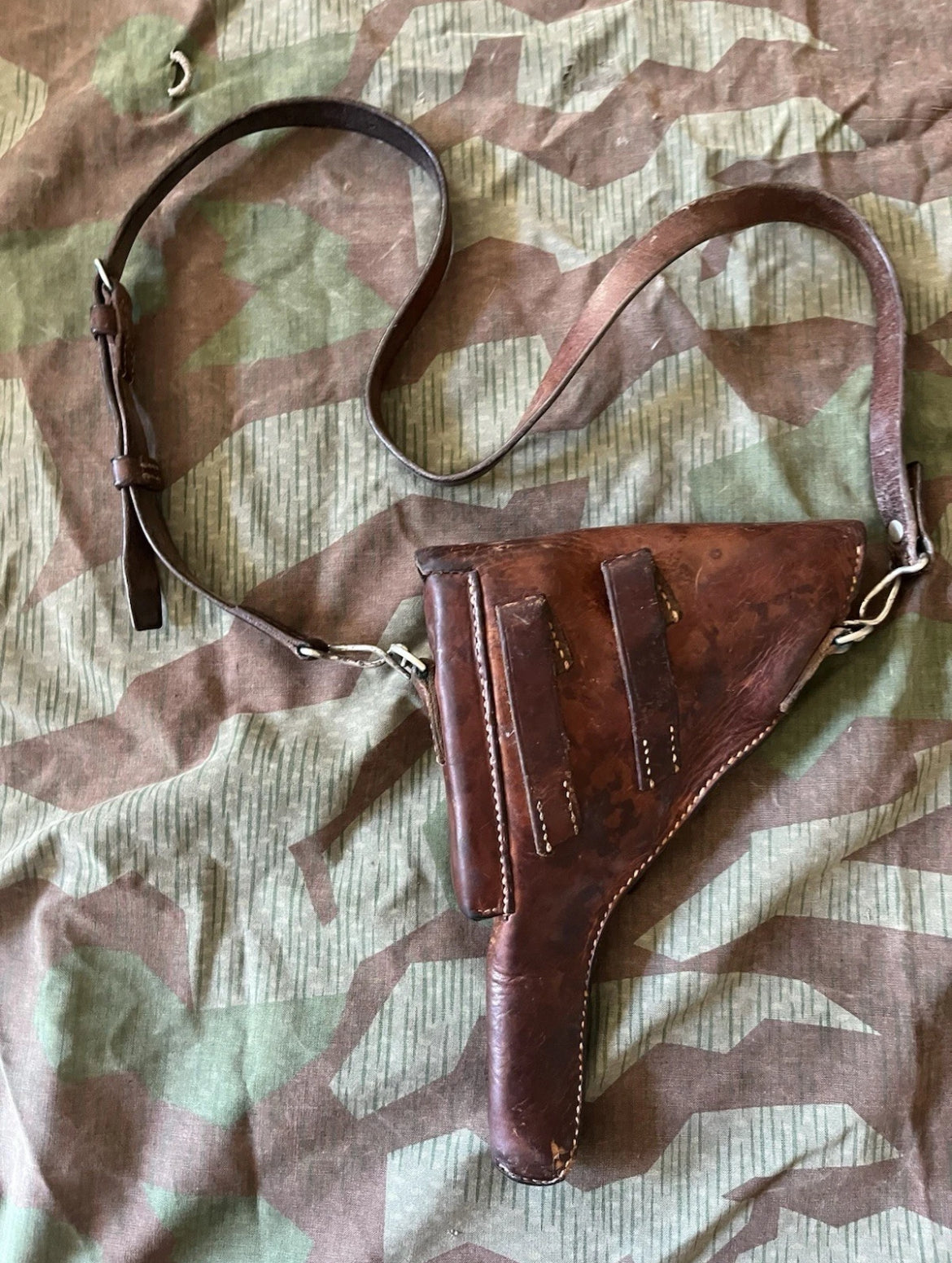 Interwar/WW2 Swiss army holster luger 06/29 pistol officer NCO uniform gear