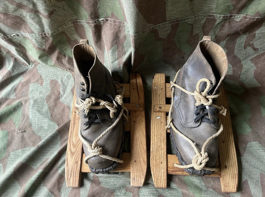 WW2 Swiss army tricouni with snowshoes boots nails mountain troops size eu 44/45
