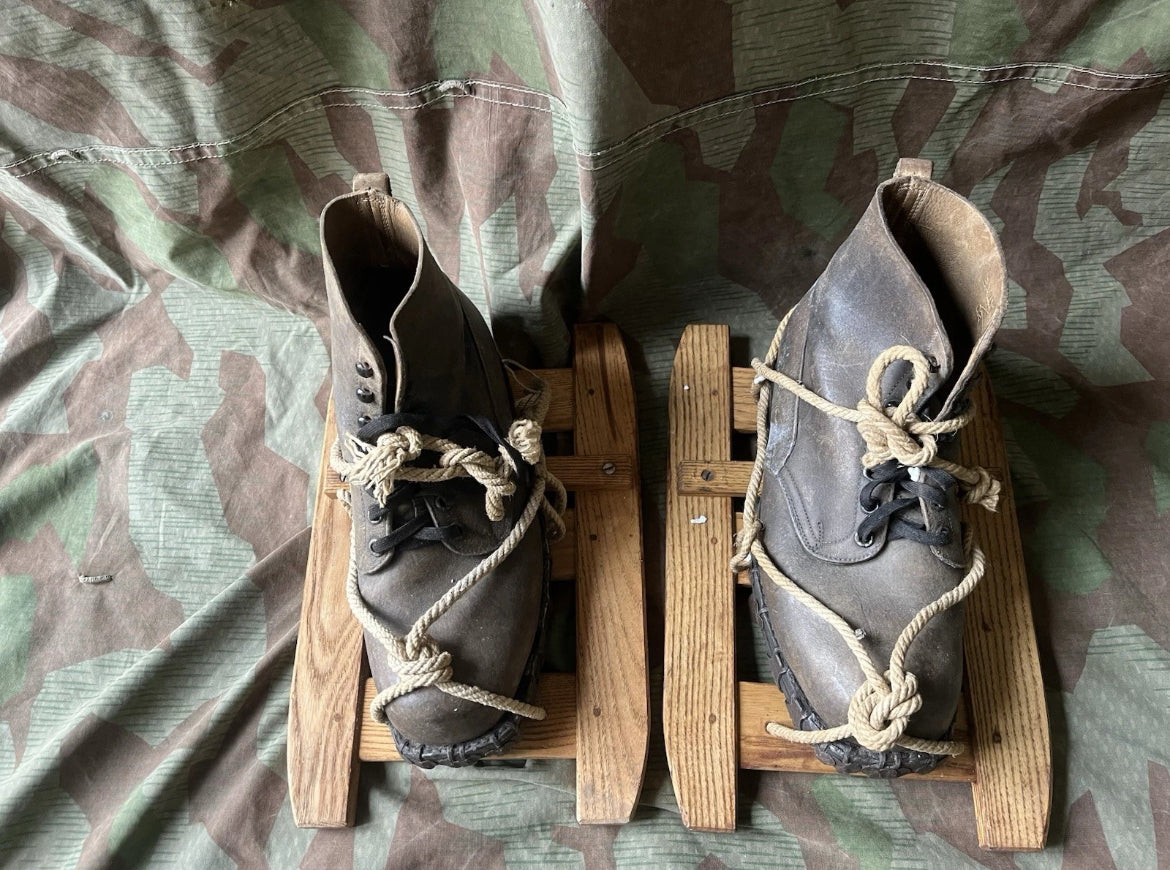 WW2 Swiss army tricouni with snowshoes boots nails mountain troops size eu 44/45