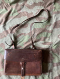 Cold War Swiss army leather bag satchel officer NCO uniform