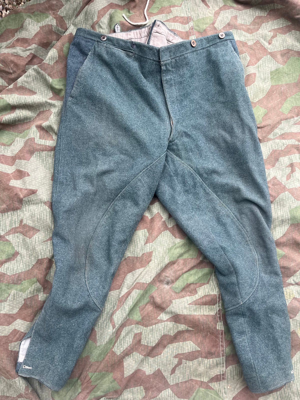 Interwar / Early WW2 Swiss Army Wool cavalry pants breeches Ord.26 – Size M/L