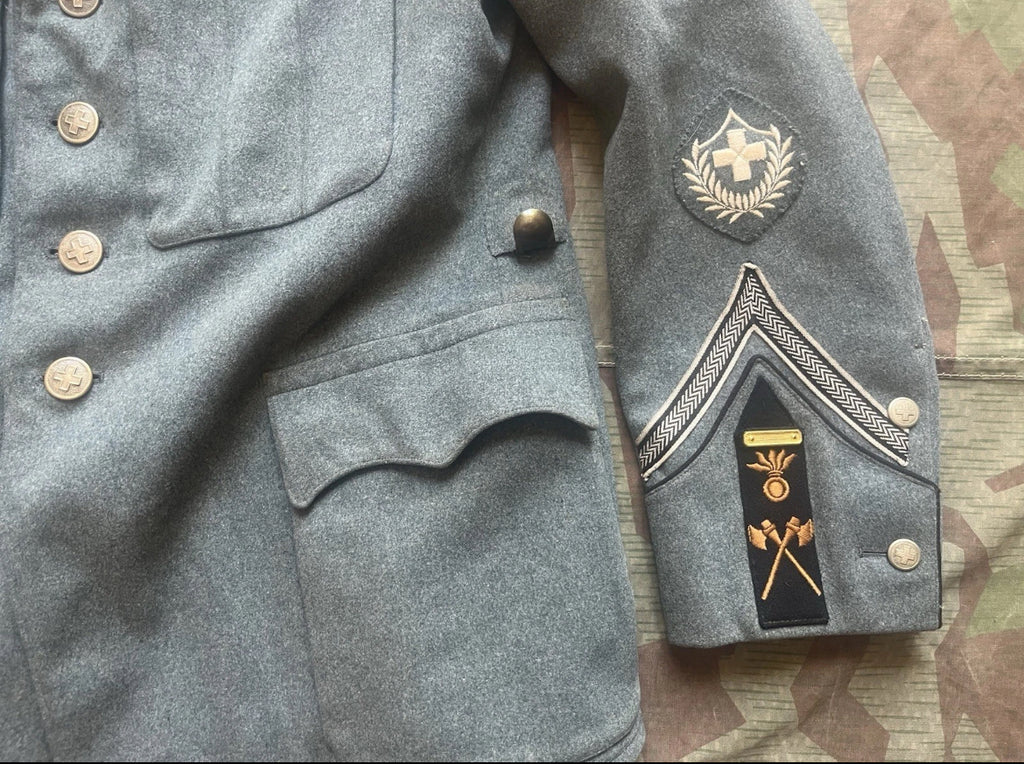 Interwar/WW2 Swiss army sappers engineers troops jacket sergeant NCO uniform early war ord.26