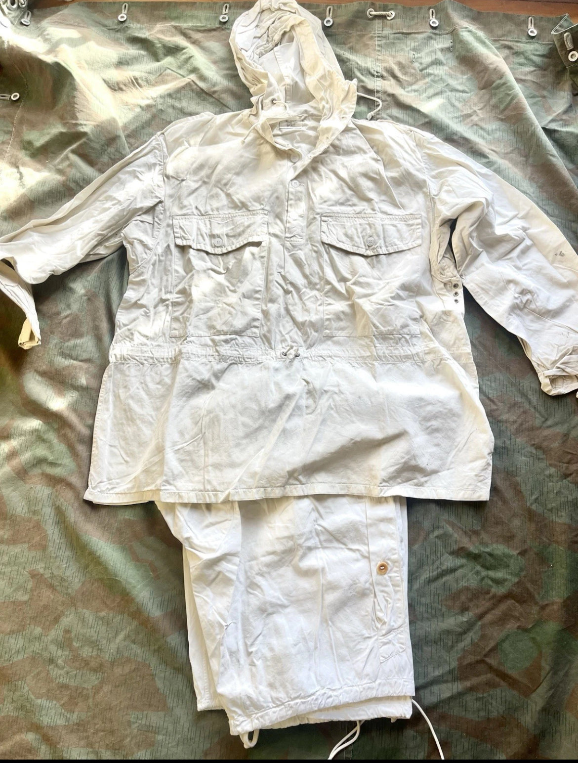 WW2 Swiss army snow white camo suit overalls complete jacket pants uniform soldier mountain troops