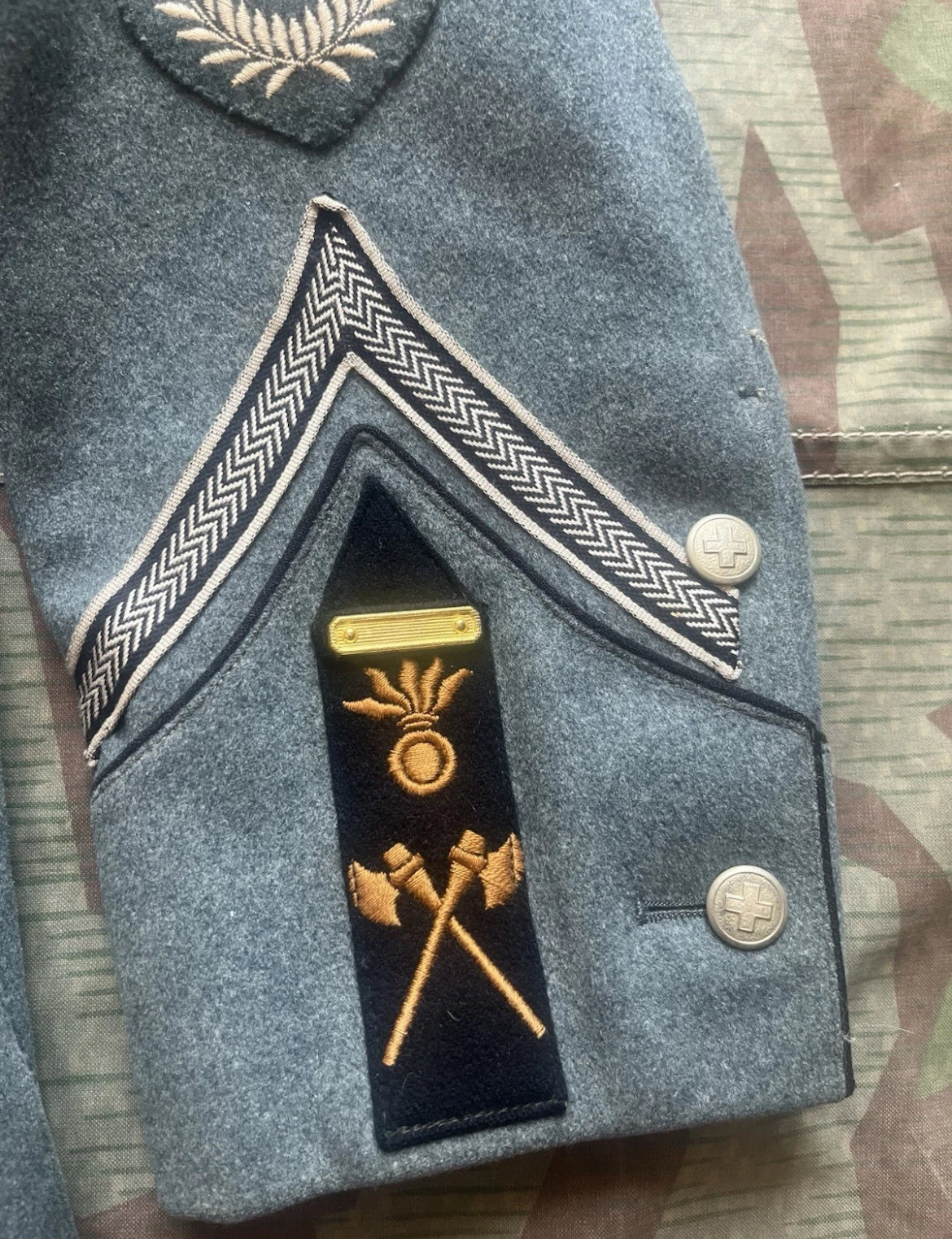 Interwar/WW2 Swiss army sappers engineers troops jacket sergeant NCO uniform early war ord.26