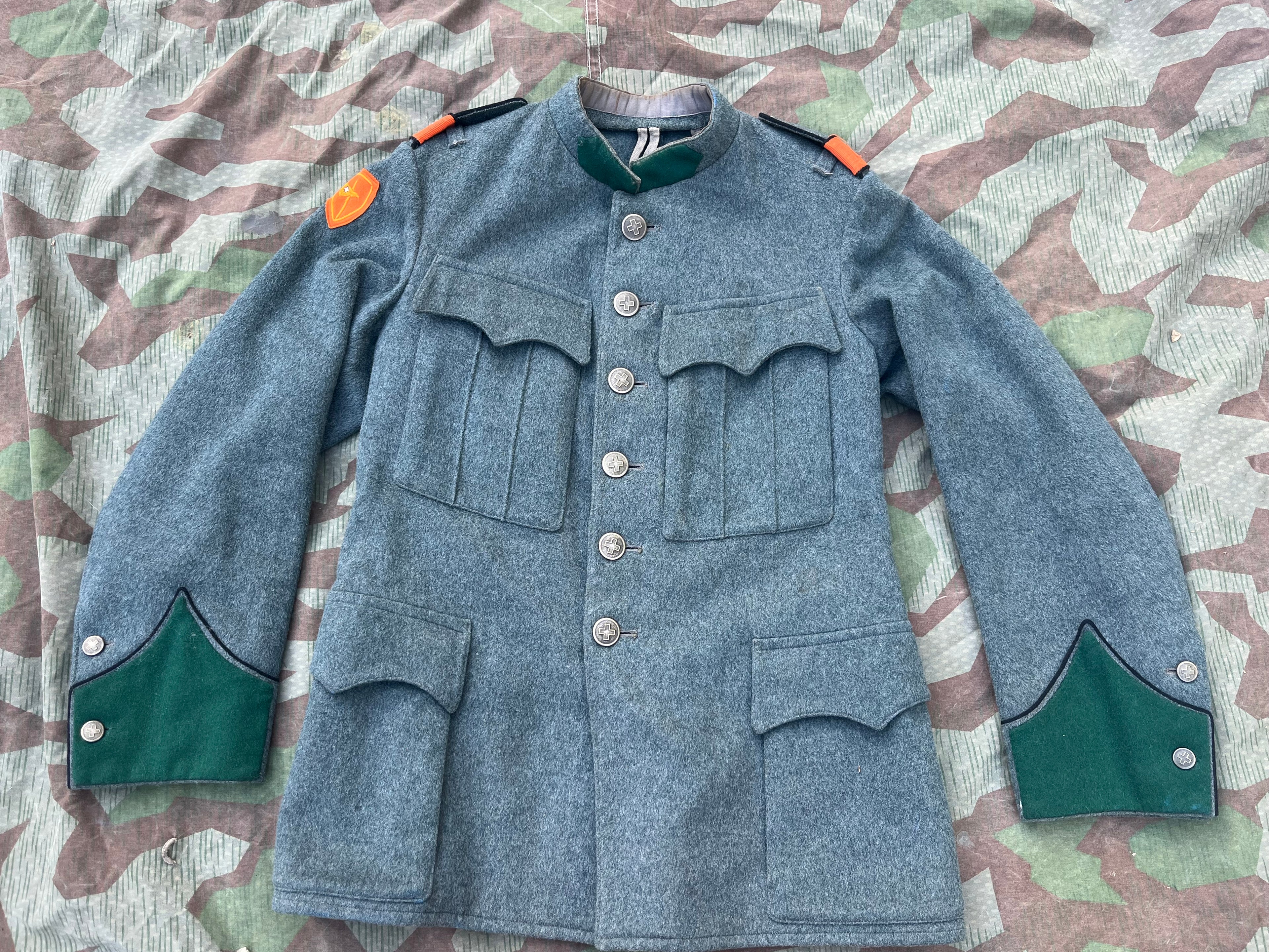 Rare interwar/WW2 Swiss army carabiner elite infantry jacket uniform jacket ord.26 early war