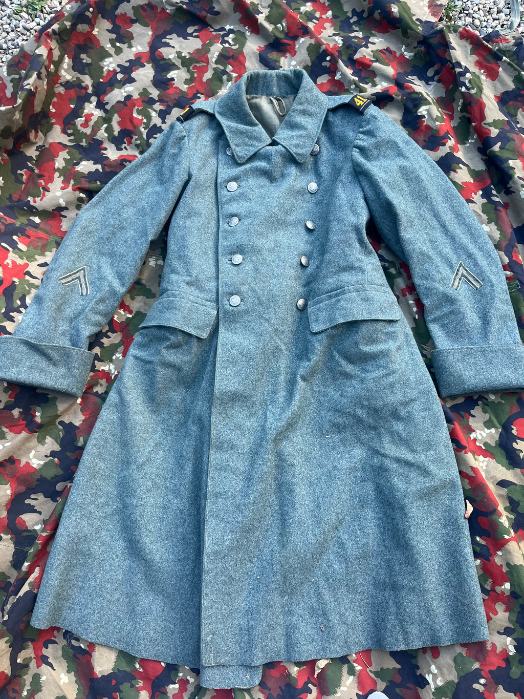 Interwar/WW2 Swiss army great coat trench coat soldier uniform ord.26