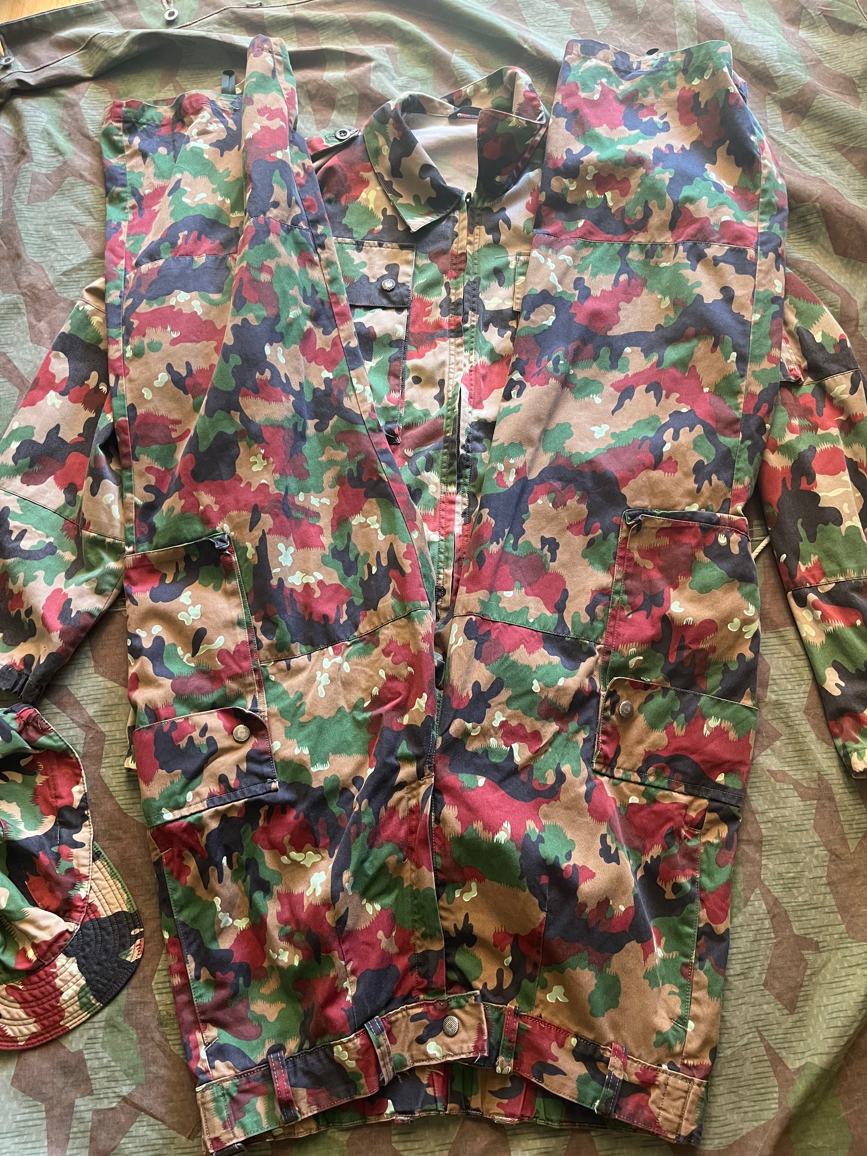 Cold War Swiss army taz 83 alpenflage camo complete uniform pants jacket cap soldier